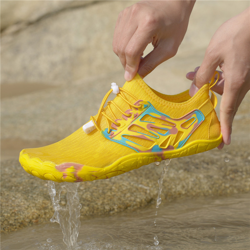 Men'S Shoes Water Resistant - 夏のウェーディングシューズ男性軽量滑り止めビーチ通気性ロートップシューズ速乾性耐水カジュアルシューズ男性