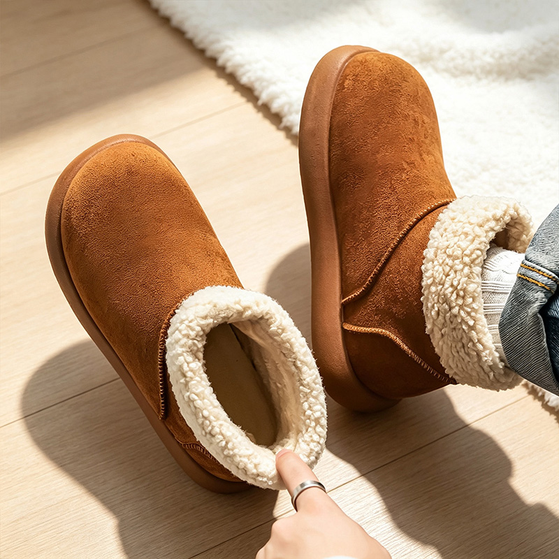 Men'S Shoes Increase Height - 秋冬用メンズスノーブーツ、フリース裏地と厚手の断熱材付き、男女兼用の暖かいコットンシューズ、厚底で身長を高く見せる滑り止め付きのアウトドア用暖かいファーショートブーツ。