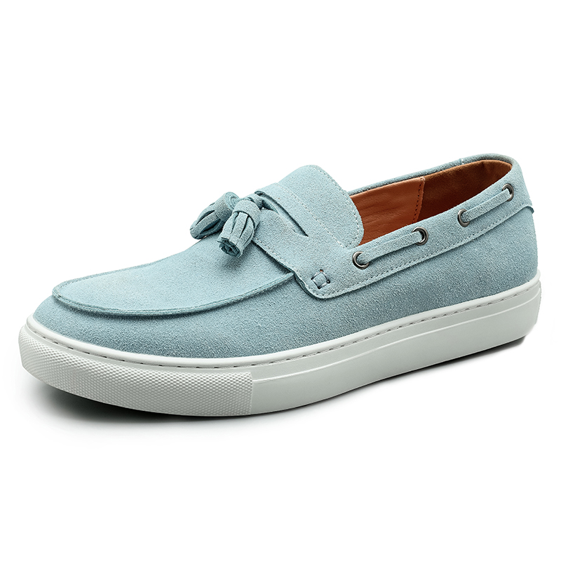 Men'S Shoes Hey Dude - クラシックメンズスエードレザータッセルローファーフラットボトムカジュアルシューズ春夏新作ファッションカップルスリッポン怠惰な靴
