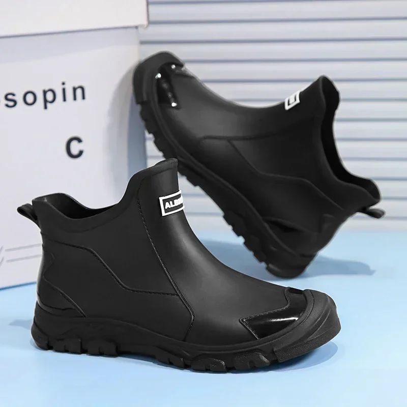 Men'S Shoes Water Resistant - メンズ トレンド 軽量 防水 ショートレインブーツ アーバンウォーターブーツ