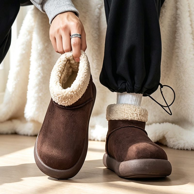 秋冬用メンズスノーブーツ、フリース裏地と厚手の断熱材付き、男 - Men'S Shoes Increase Height のレビューと価格