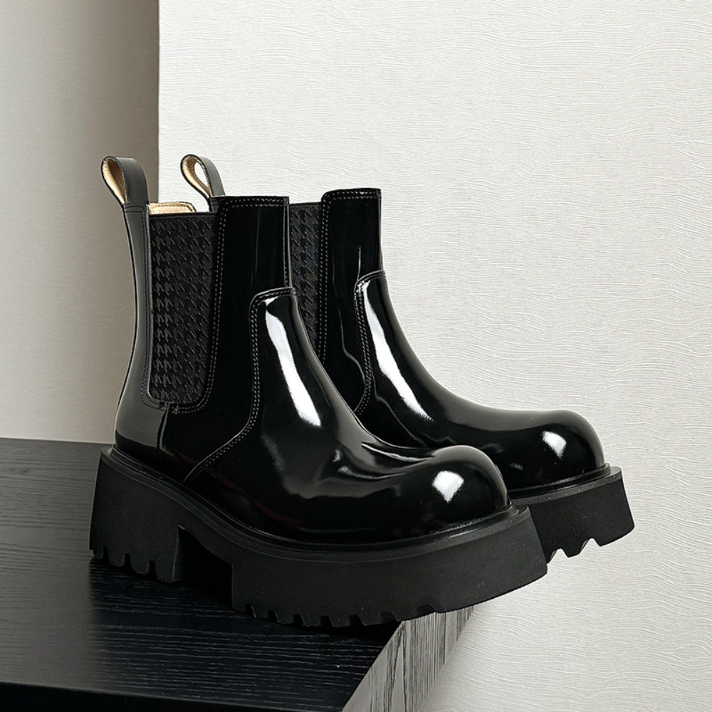 冬用メンズチェルシーブーツ、ヒールが目立たないデザイン、メン - Men'S Shoes Increase Height のレビューと価格
