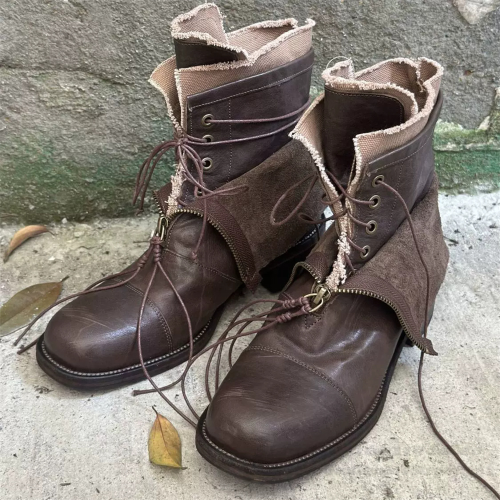 トレンドの厚底ハイエンドメンズブーツ、ワンドリングスタイル、 - Men'S Shoes Increase Height のレビューと価格