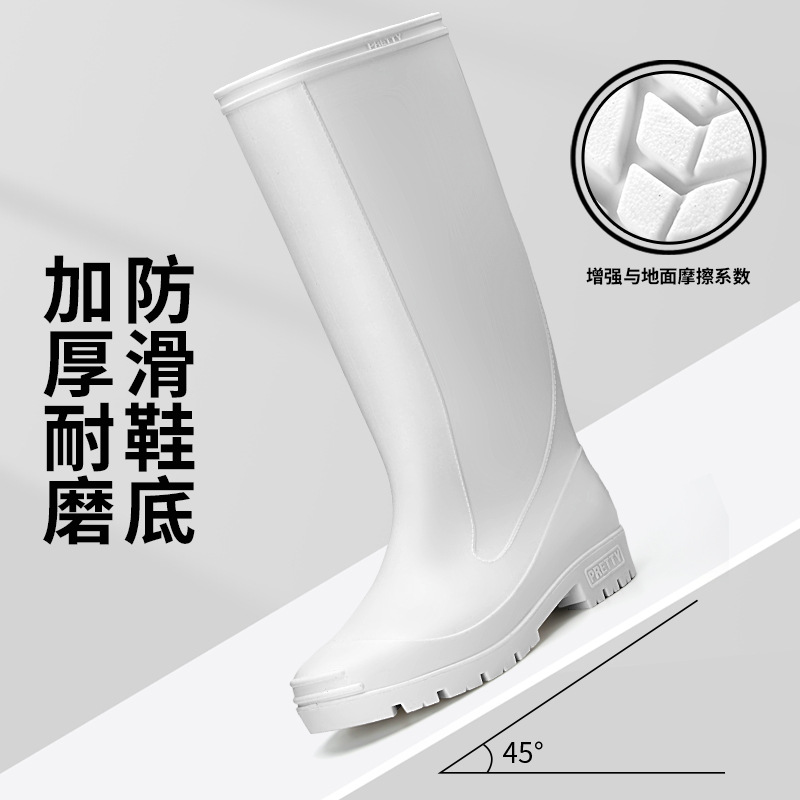 男女兼用大型ホワイト厚底耐摩耗性工場用ブーツ、滑り止めアウト - Men'S Shoes Water Resistant のレビューと価格