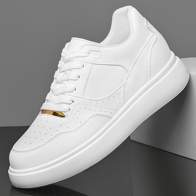 メンズソリッドフェイクレザースケートシューズ、レースアップ、 - Men'S Shoes Hey Dude のレビューと価格