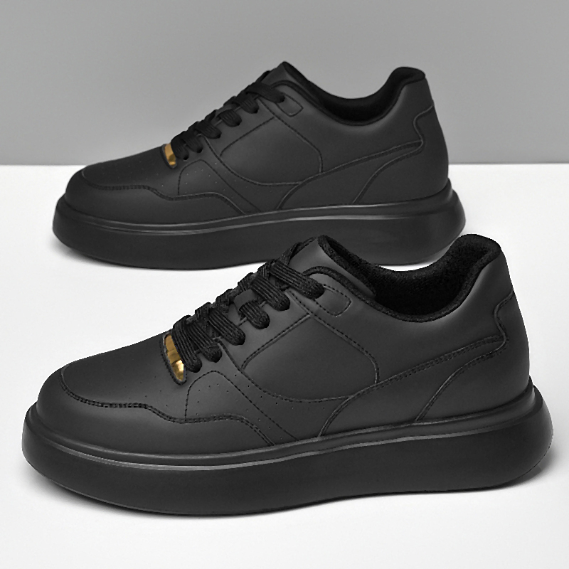 メンズソリッドフェイクレザースケートシューズ、レースアップ、 - Men'S Shoes Hey Dude のレビューと価格