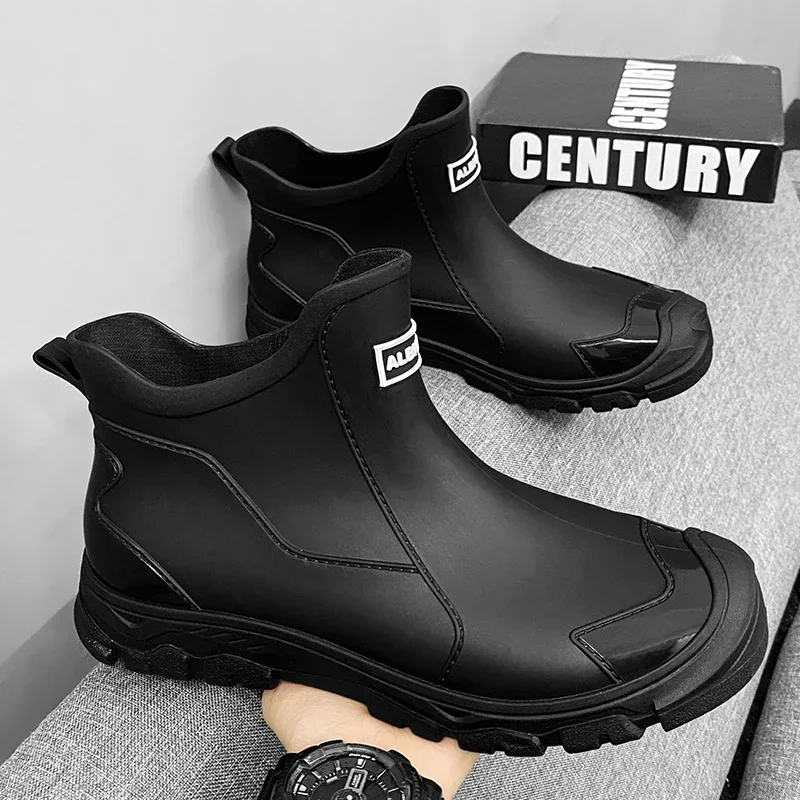 メンズ トレンド 軽量 防水 ショートレインブーツ アーバン - Men'S Shoes Water Resistant のレビューと価格